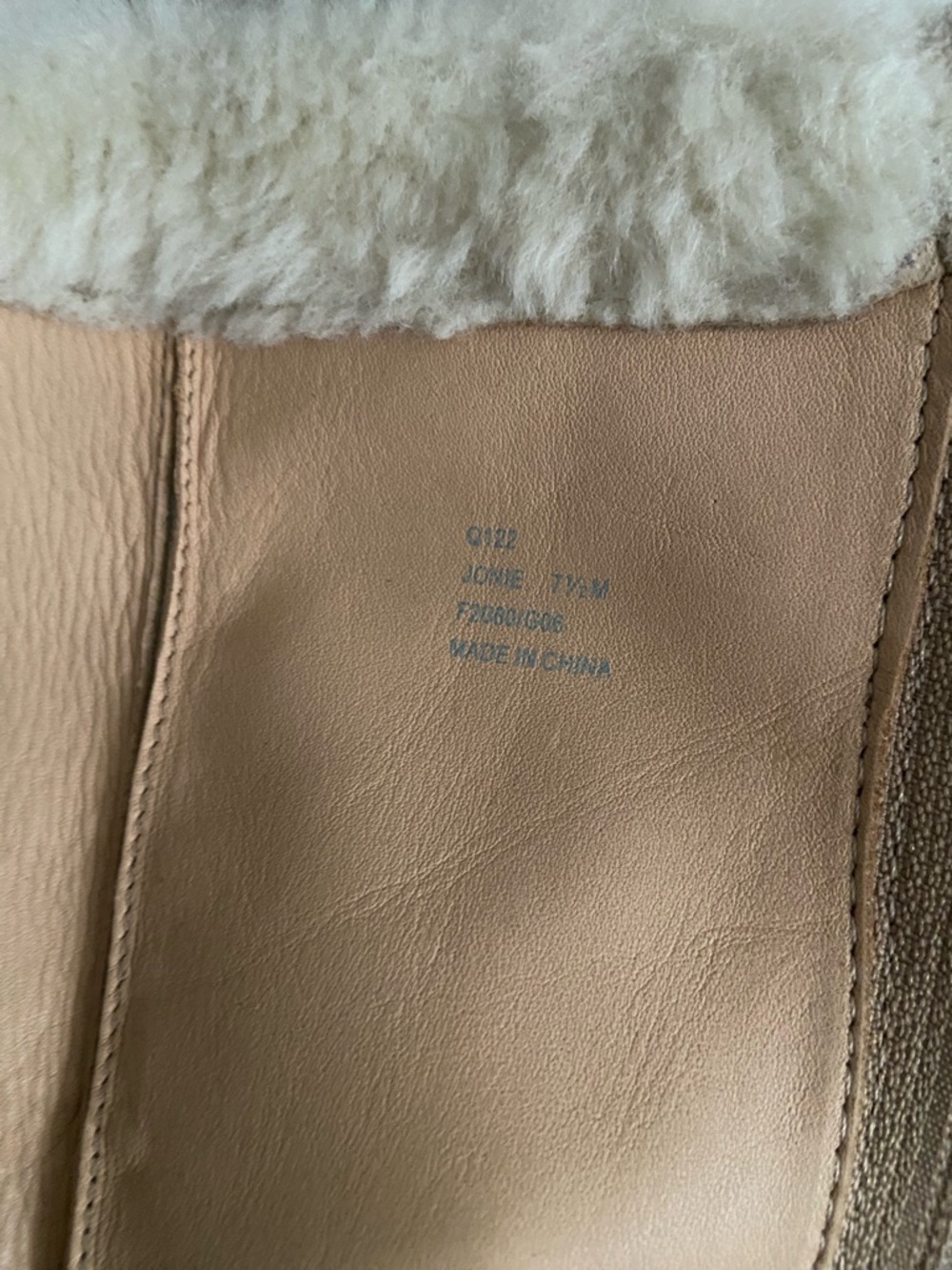 Coach Beige Signature Shearling Wedge Boots with Gold Hardware - Picture 11 of 16